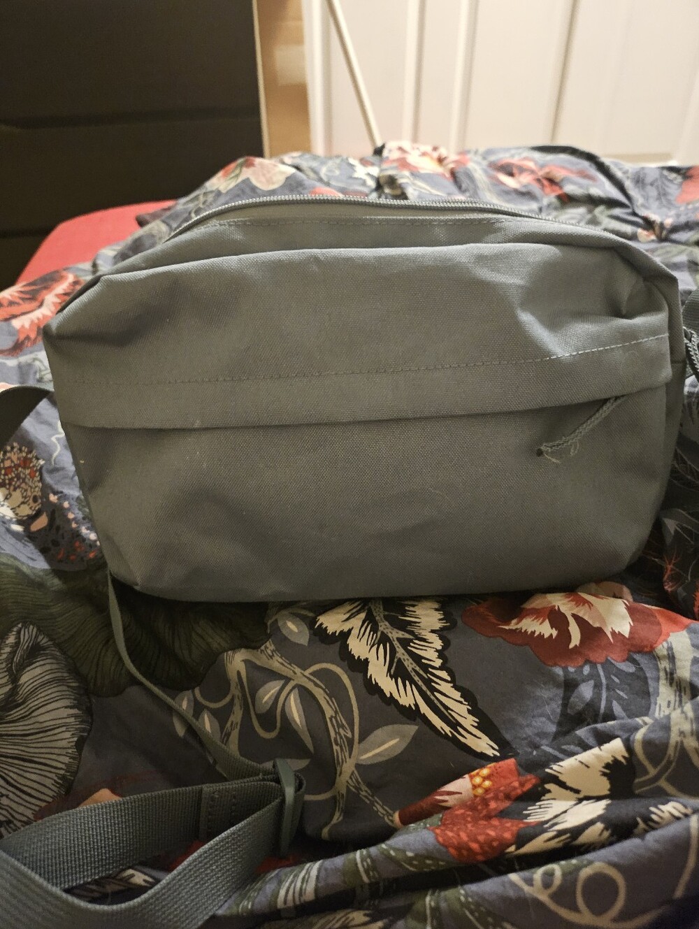 Muji Water Repellant Shoulder Bag In Color Smoky Blue
